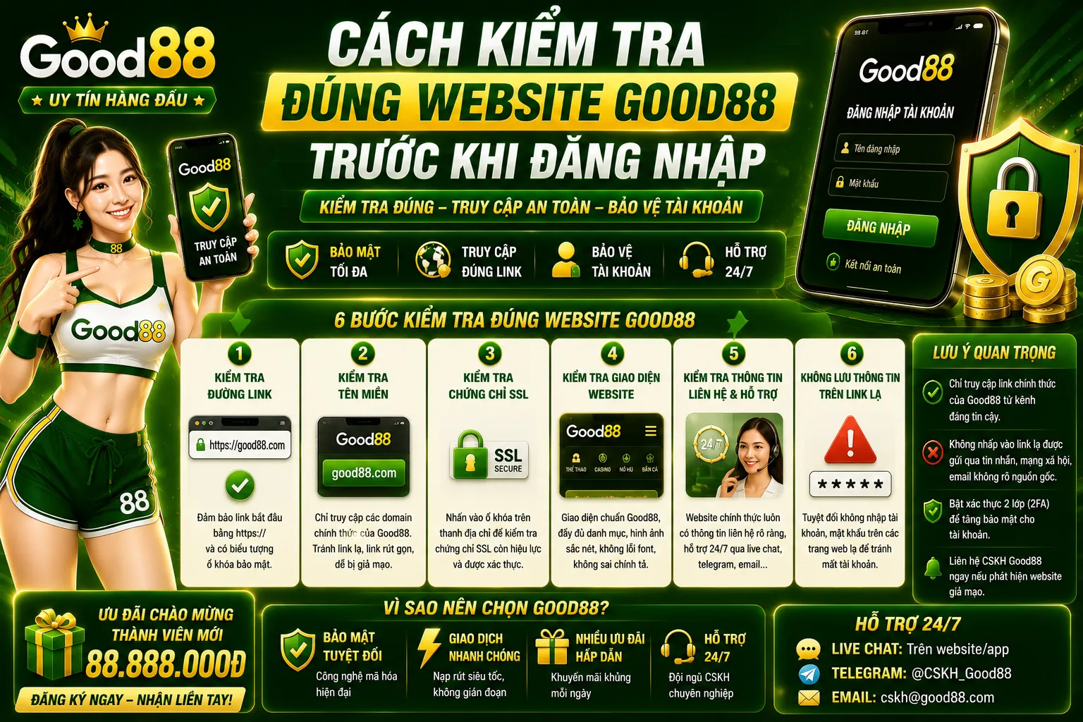 Đăng Nhập Good88 – Cách Truy Cập Tài Khoản An Toàn 1 Cách kiểm tra đúng website Good88 trước khi đăng nhập