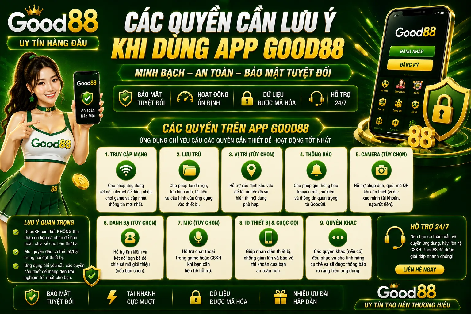 Tải App Good88 Cho Android Và iOS – Hướng Dẫn Cài Đặt 2 Các quyền cần lưu ý khi dùng app Good88