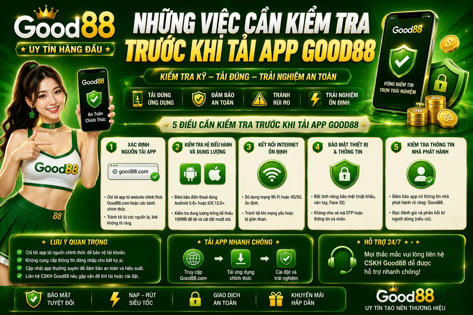 Tải App Good88 Cho Android Và iOS – Hướng Dẫn Cài Đặt 1 Những việc cần kiểm tra trước khi tải app Good88