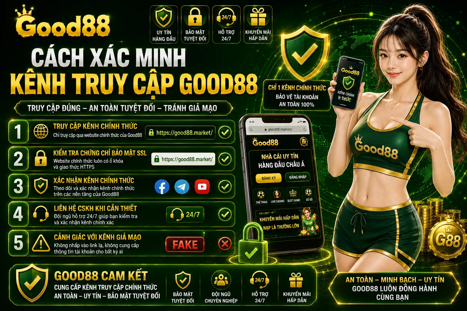 Cách xác minh kênh truy cập Good88